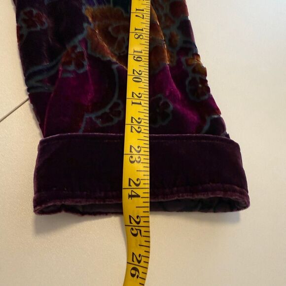 French Laundry Kimono Jacket Purple Floral Velvet Burnout Size 3X Boho, Elegant - Picture 10 of 13